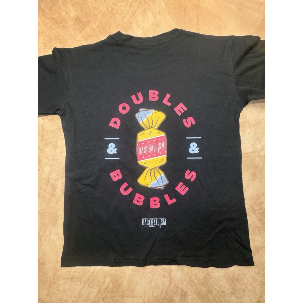 Baseballism Doubles & Bubbles Bubblegum Kids Youth T Shirt Size Small